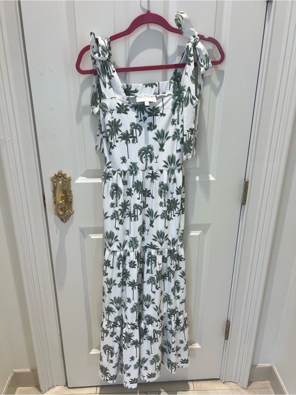 Smith & Quinn Sage Stretch Dress in Palmtini Palm Tree Print, Size Small
